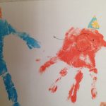 3歳息子と手形アート♪
